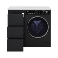 GRAFIT - 40 Тумба напольная 3 ящ. Графит под стиральную машину / раковина Камилла левая