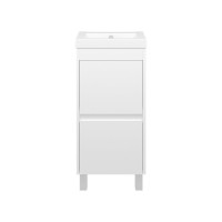 Алиса - 40 тумба 1 ящ. напольная белая эмаль / раковина