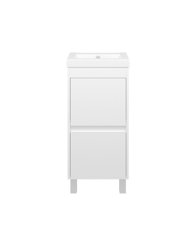 Алиса - 40 тумба 1 ящ. напольная белая эмаль / раковина