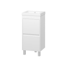Алиса - 40 тумба 1 ящ. напольная белая эмаль / раковина