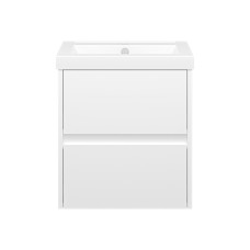 Алиса - 50 тумба 2 ящ. подвесная белая эмаль / раковина