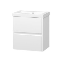 Алиса - 50 тумба 2 ящ. подвесная белая эмаль / раковина