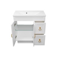 Амбра - 80 тумба белая с 2 ящ. / раковина