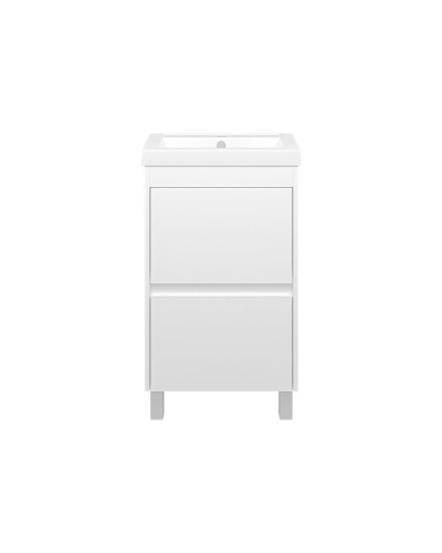 Алиса - 50 тумба 1 ящ. напольная белая эмаль / раковина