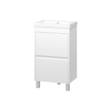 Алиса - 50 тумба 1 ящ. напольная белая эмаль / раковина