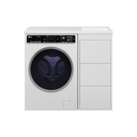 GRAFIT - 40 Тумба напольная 3 ящ. БЕЛАЯ под стиральную машину / раковина Камилла левая