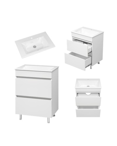 Енисей - 60 тумба с 2 ящ. (пленка) / раковина