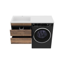 Коломбо - 60 Тумба под стиральную машину подвесная 2 ящ. / раковина левая