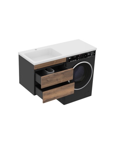 Коломбо - 60 Тумба под стиральную машину подвесная 2 ящ. / раковина левая