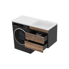 Коломбо - 60 Тумба под стиральную машину подвесная 2 ящ. / раковина правая