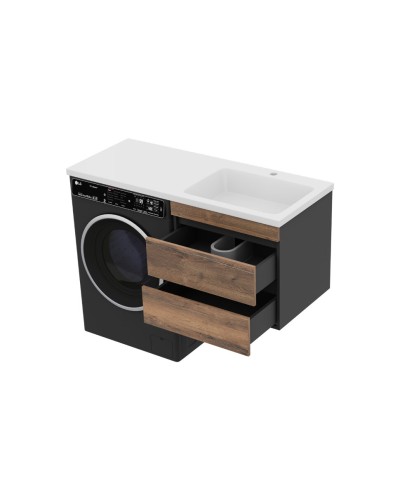 Коломбо - 60 Тумба под стиральную машину подвесная 2 ящ. / раковина правая