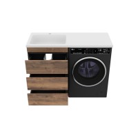 Коломбо - 60 Тумба под стиральную машину напольная 3 ящ. / раковина левая