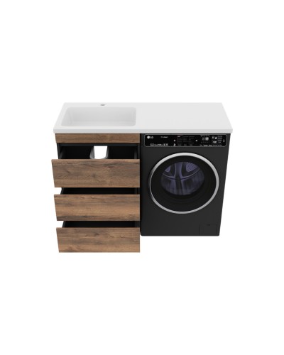 Коломбо - 60 Тумба под стиральную машину напольная 3 ящ. / раковина левая