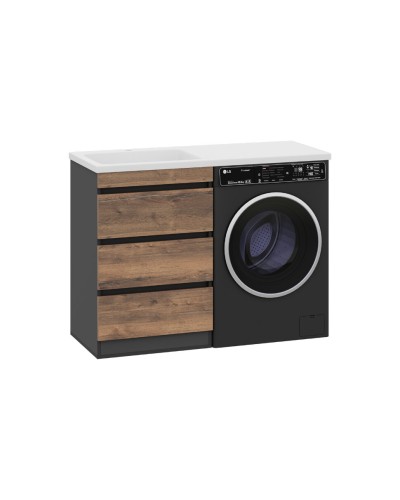 Коломбо - 60 Тумба под стиральную машину напольная 3 ящ. / раковина левая