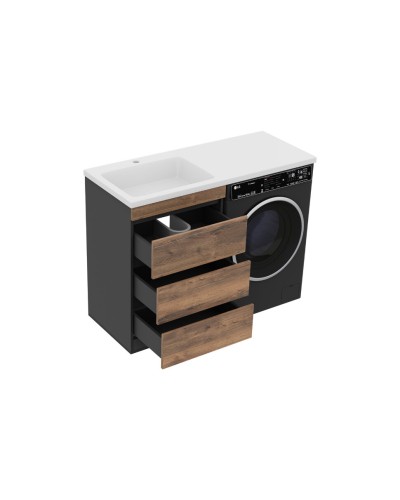 Коломбо - 60 Тумба под стиральную машину напольная 3 ящ. / раковина левая