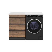 Коломбо - 60 Тумба под стиральную машину напольная 3 ящ. / раковина левая