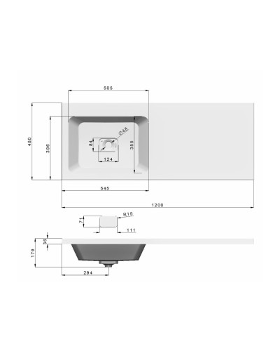 Коломбо - 60 Тумба под стиральную машину напольная 3 ящ. / раковина левая
