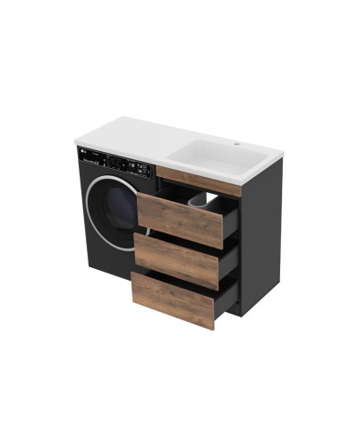 Коломбо - 60 Тумба под стиральную машину напольная 3 ящ. / раковина правая