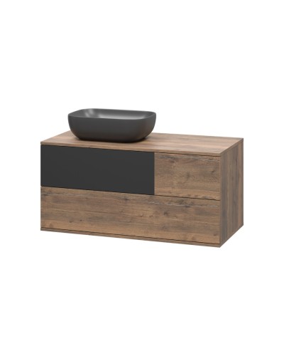 Коломбо -100 Тумба подвесная 2 ящ. с отталк. лев. / раковина