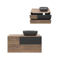 Коломбо -100 Тумба подвесная 2 ящ. с отталк. прав. / раковина