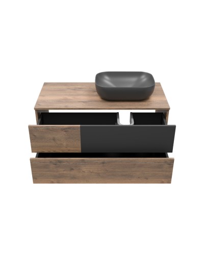 Коломбо -100 Тумба подвесная 2 ящ. с отталк. прав. / раковина