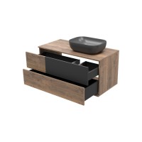 Коломбо -100 Тумба подвесная 2 ящ. с отталк. прав. / раковина