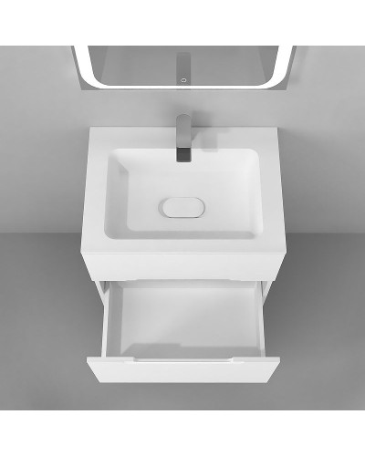 Тумба под раковину Jorno Modul 65 Mоl.01.62/P/W подвесная Белый глянец