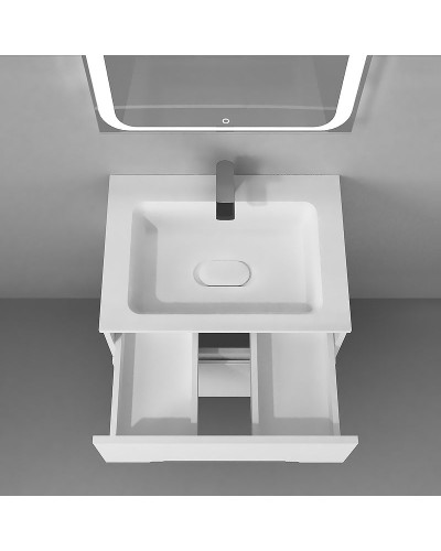 Тумба под раковину Jorno Modul 65 Mоl.01.62/P/W подвесная Белый глянец