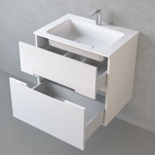 Тумба под раковину Jorno Modul 65 Mоl.01.62/P/W подвесная Белый глянец