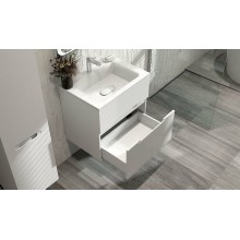 Тумба под раковину Jorno Modul 65 Mоl.01.62/P/W подвесная Белый глянец