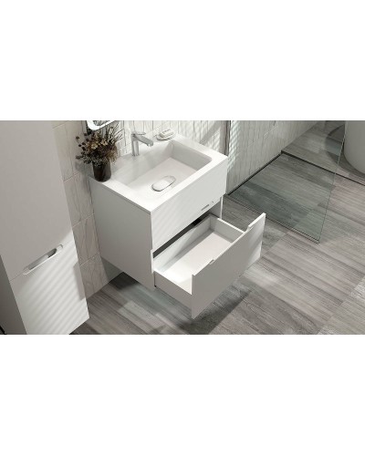 Тумба под раковину Jorno Modul 65 Mоl.01.62/P/W подвесная Белый глянец