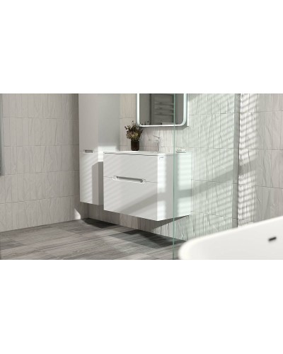 Тумба под раковину Jorno Modul 80 Mоl.01.77/P/W подвесная Белый глянец