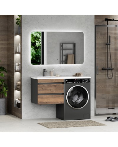 Коломбо - 60 Тумба под стиральную машину подвесная 2 ящ. / раковина левая