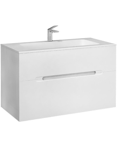 Тумба под раковину Jorno Modul 100 Mоl.01.97/P/W подвесная Белый глянец