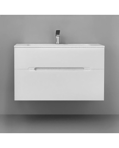 Тумба под раковину Jorno Modul 100 Mоl.01.97/P/W подвесная Белый глянец