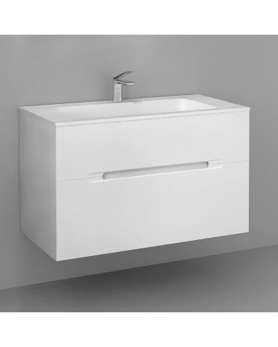 Тумба под раковину Jorno Modul 100 Mоl.01.97/P/W подвесная Белый глянец