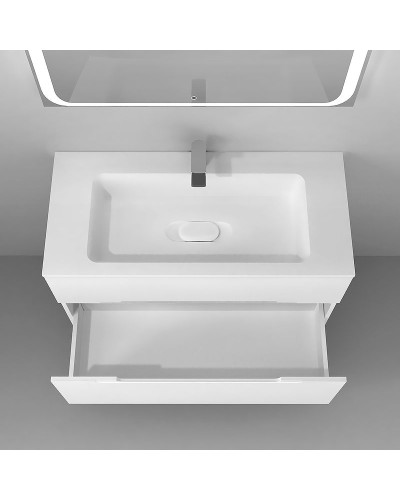 Тумба под раковину Jorno Modul 100 Mоl.01.97/P/W подвесная Белый глянец