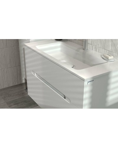 Тумба под раковину Jorno Modul 100 Mоl.01.97/P/W подвесная Белый глянец