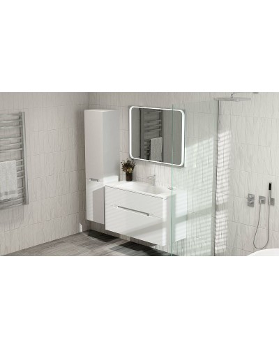 Тумба под раковину Jorno Modul 100 Mоl.01.97/P/W подвесная Белый глянец