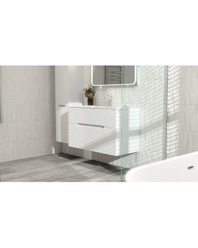 Тумба под раковину Jorno Modul 100 Mоl.01.97/P/W подвесная Белый глянец