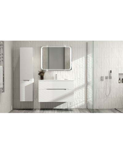 Тумба под раковину Jorno Modul 100 Mоl.01.97/P/W подвесная Белый глянец