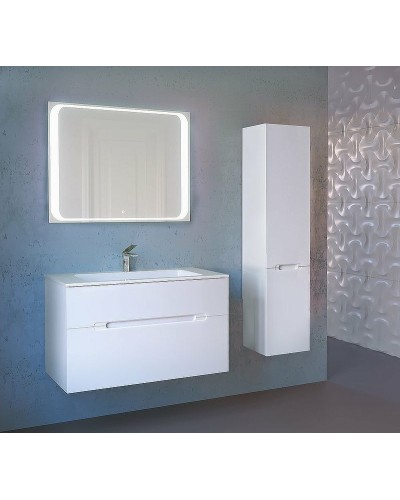 Тумба под раковину Jorno Modul 100 Mоl.01.97/P/W подвесная Белый глянец