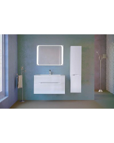 Тумба под раковину Jorno Modul 100 Mоl.01.97/P/W подвесная Белый глянец