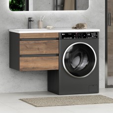 Коломбо - 60 Тумба под стиральную машину подвесная 2 ящ. / раковина левая