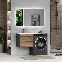 Коломбо - 60 Тумба под стиральную машину подвесная 2 ящ. / раковина правая