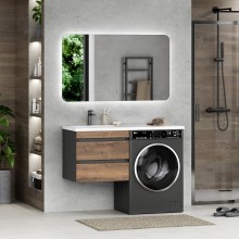 Коломбо - 60 Тумба под стиральную машину подвесная 2 ящ. / раковина правая