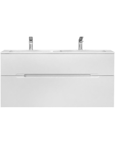 Тумба под раковину Jorno Modul 120 Mоl.01.122/P/W подвесная Белый глянец