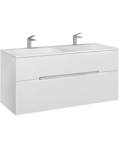 Тумба под раковину Jorno Modul 120 Mоl.01.122/P/W подвесная Белый глянец