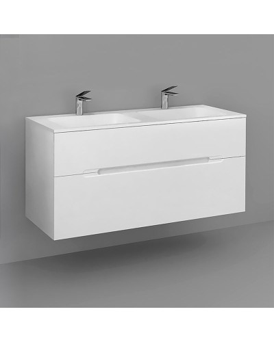 Тумба под раковину Jorno Modul 120 Mоl.01.122/P/W подвесная Белый глянец