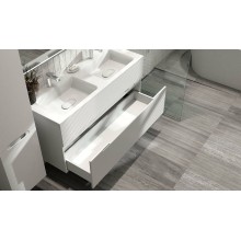 Тумба под раковину Jorno Modul 120 Mоl.01.122/P/W подвесная Белый глянец